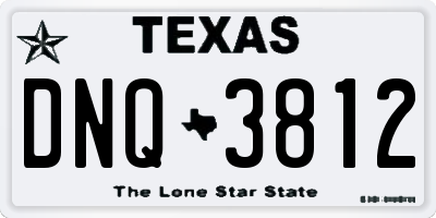TX license plate DNQ3812