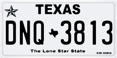 TX license plate DNQ3813