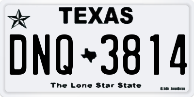 TX license plate DNQ3814