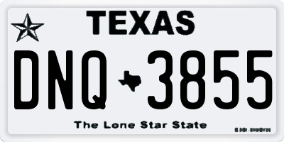 TX license plate DNQ3855