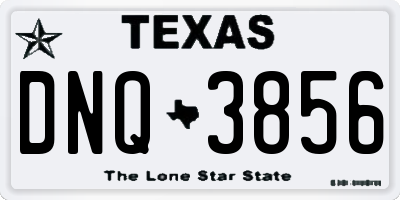 TX license plate DNQ3856