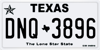 TX license plate DNQ3896