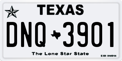 TX license plate DNQ3901