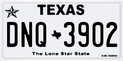 TX license plate DNQ3902