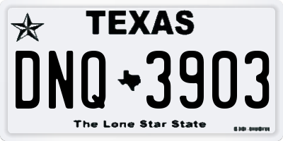 TX license plate DNQ3903