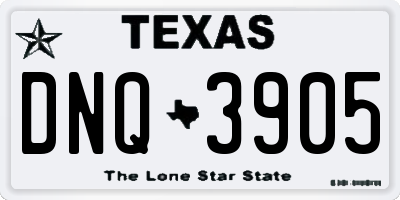 TX license plate DNQ3905