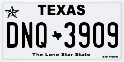 TX license plate DNQ3909