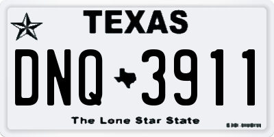 TX license plate DNQ3911