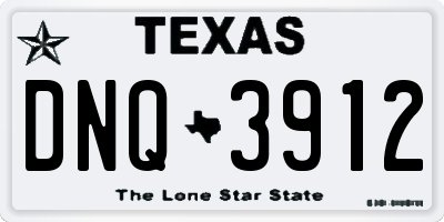 TX license plate DNQ3912