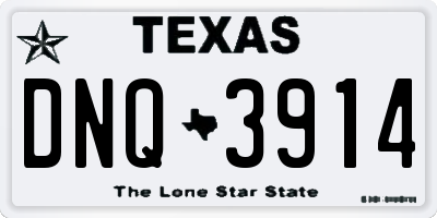 TX license plate DNQ3914