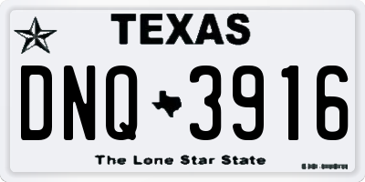 TX license plate DNQ3916