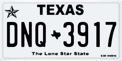 TX license plate DNQ3917