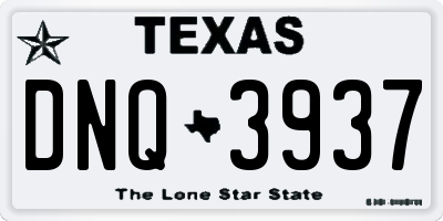 TX license plate DNQ3937