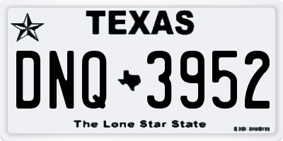 TX license plate DNQ3952