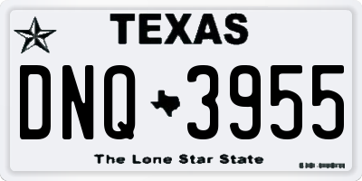 TX license plate DNQ3955