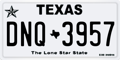 TX license plate DNQ3957