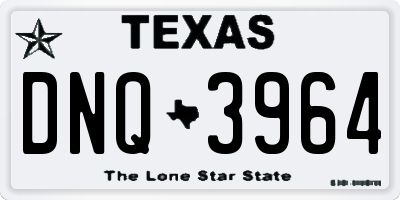 TX license plate DNQ3964