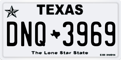 TX license plate DNQ3969