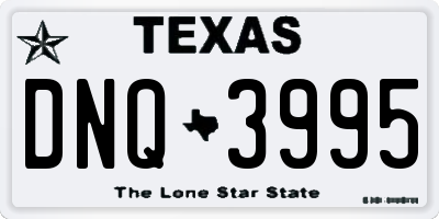 TX license plate DNQ3995