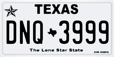 TX license plate DNQ3999