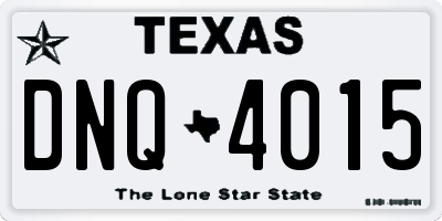 TX license plate DNQ4015