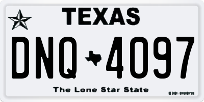 TX license plate DNQ4097