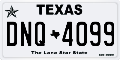 TX license plate DNQ4099