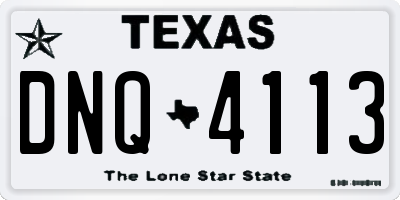 TX license plate DNQ4113