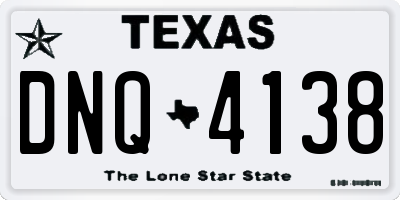 TX license plate DNQ4138