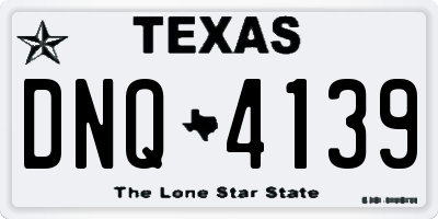 TX license plate DNQ4139