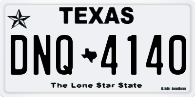 TX license plate DNQ4140