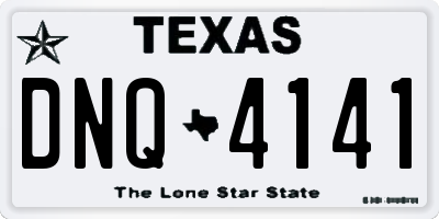 TX license plate DNQ4141