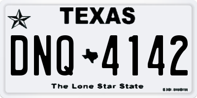 TX license plate DNQ4142