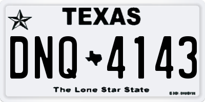 TX license plate DNQ4143
