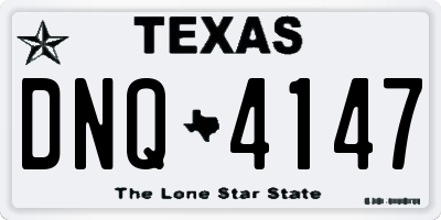 TX license plate DNQ4147