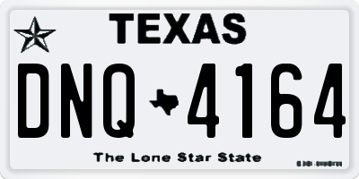 TX license plate DNQ4164