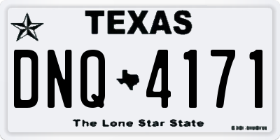 TX license plate DNQ4171