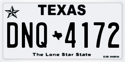 TX license plate DNQ4172