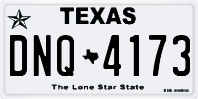 TX license plate DNQ4173