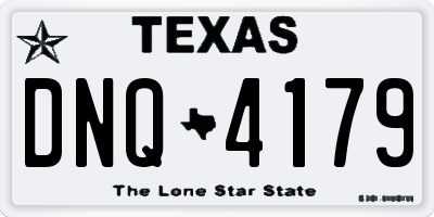 TX license plate DNQ4179