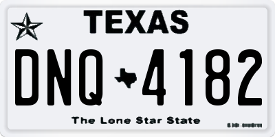 TX license plate DNQ4182