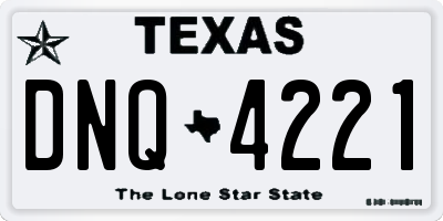 TX license plate DNQ4221