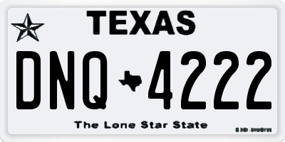 TX license plate DNQ4222