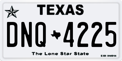 TX license plate DNQ4225