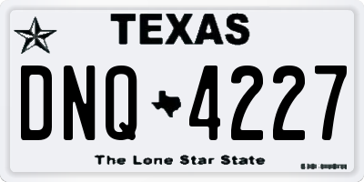 TX license plate DNQ4227