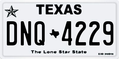 TX license plate DNQ4229