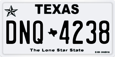 TX license plate DNQ4238