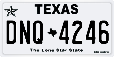 TX license plate DNQ4246