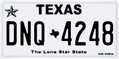 TX license plate DNQ4248