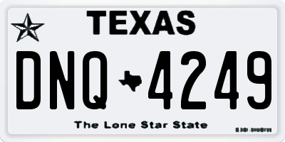 TX license plate DNQ4249